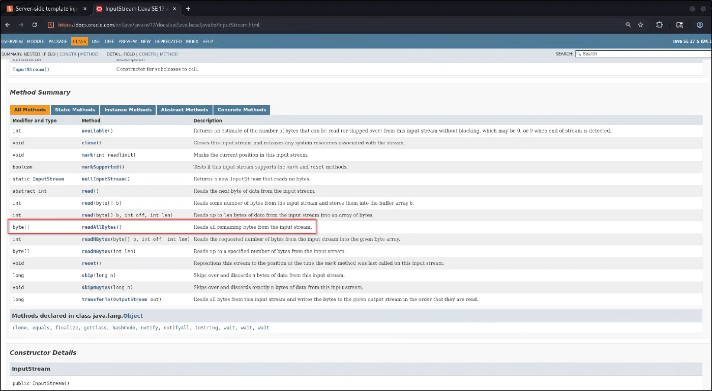 Java docs for readAllBytes