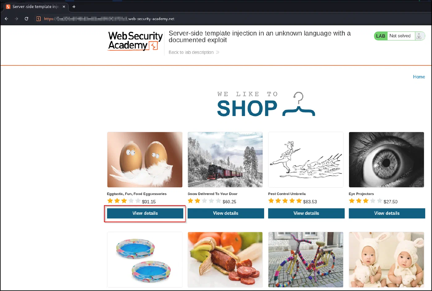 The lab home page.